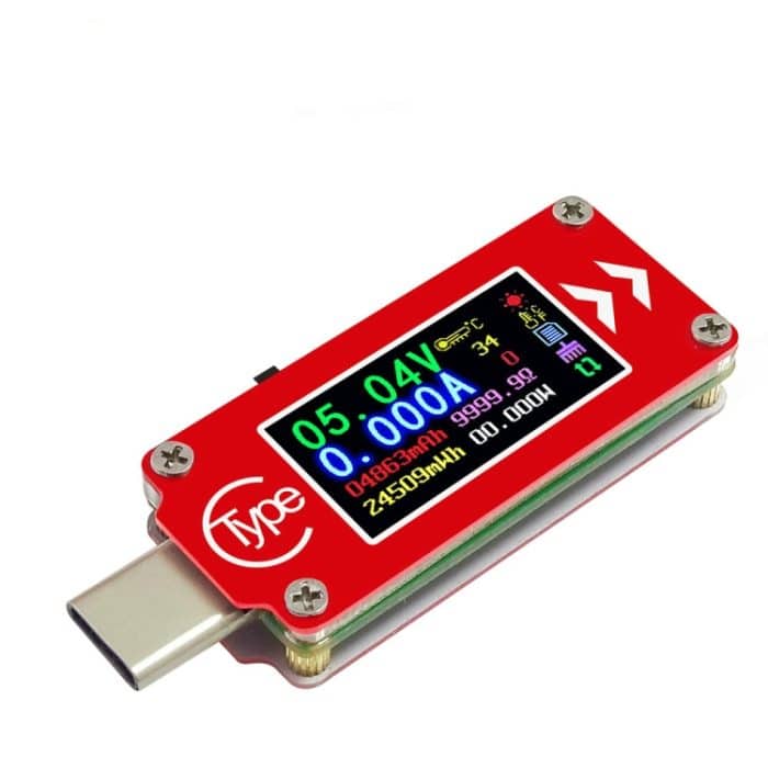 TC64 Farbe Ccreen PD Fast Charge Erkennung Typ-C-Spannung Strom-Meter Prüfvorrichtung – Bild 1