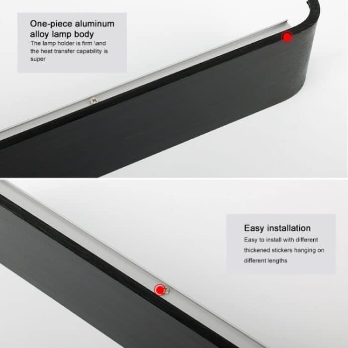 Moderne minimalistische Wohnzimmer Flur Treppe Wandleuchte LED Wandleuchte kreative Dekoration Beleuchtung, Black-15cm 6W, Black-30cm 12W, Black-48cm 18W, Black-58cm  24W, Silver-15cm 6W, Silver-30cm 12W, Silver-48cm 18W, Silver-58cm 24W – Bild 6