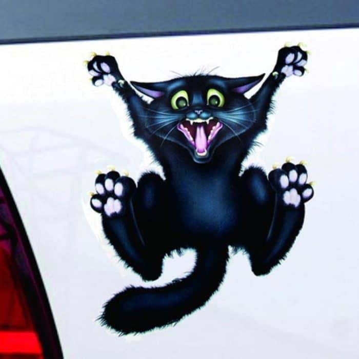 5 PCS Black Cat Pattern Halloween Auto Aufkleber Dekor – Bild 1
