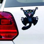 5 PCS Black Cat Pattern Halloween Auto Aufkleber Dekor – Bild 2