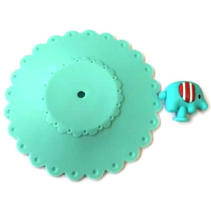 Staub- und auslaufsicherer Becherdeckel aus Silikon mit Cartoon-Elefant-Motiv – Bild 4