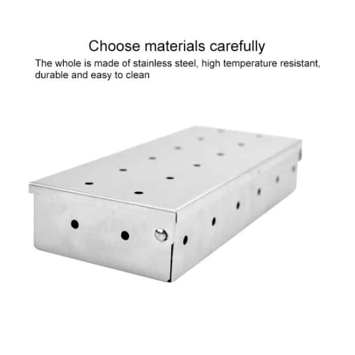 Edelstahl-Rauchbox Holzhackschnitzel-Grill-Rauchbox – Bild 4