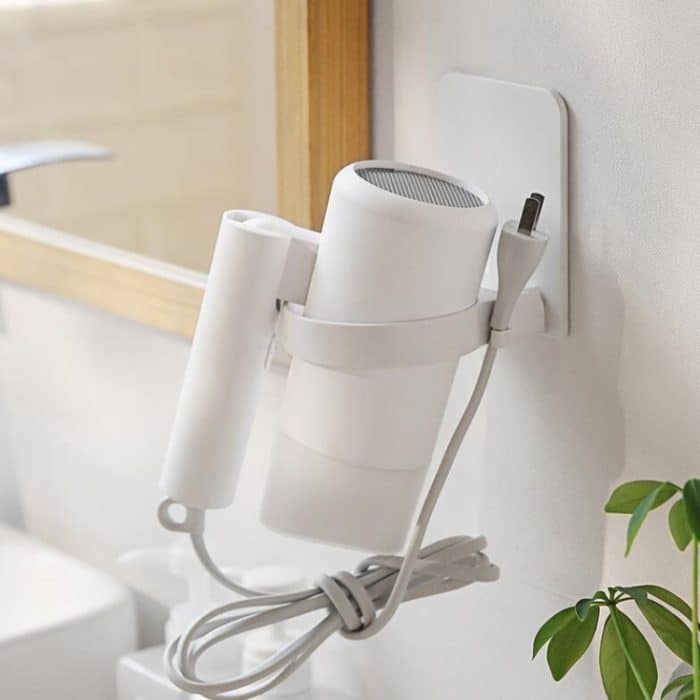 5 Stück Badezimmer-Aufbewahrungsregal zur Wandmontage, Haartrocknerregal, Wall-mounted Hair Dryer Rack – Bild 7