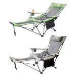 Tragbare Outdoor Klappliege Wild Angeln Camping Freizeit Hocker Edelstahl Klapp Strand Stuhl Möbel – Bild 2
