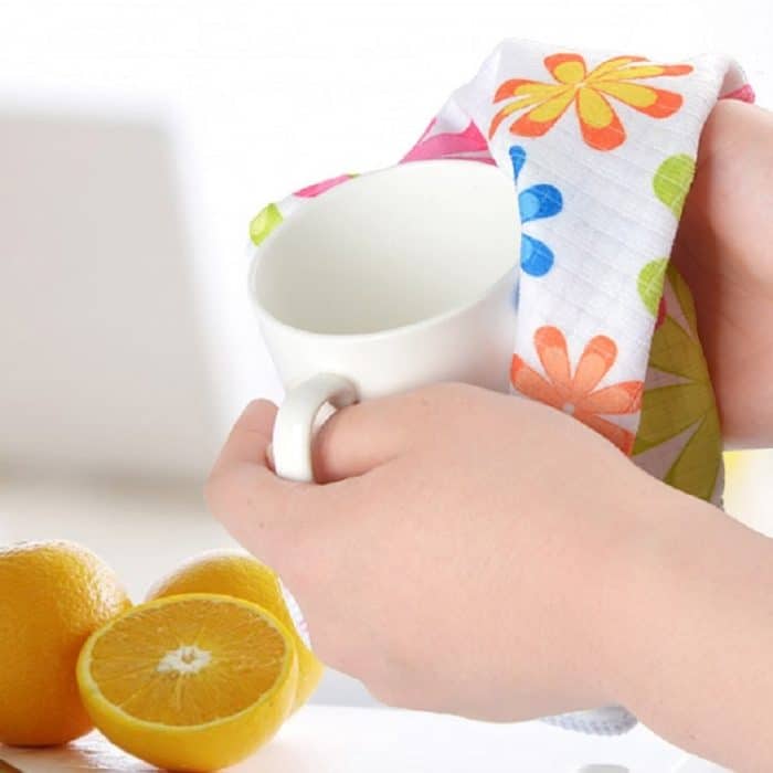 4 PCS / Set Mikrofaser bedruckte Blumen Tuch Reinigungstuch – Bild 7