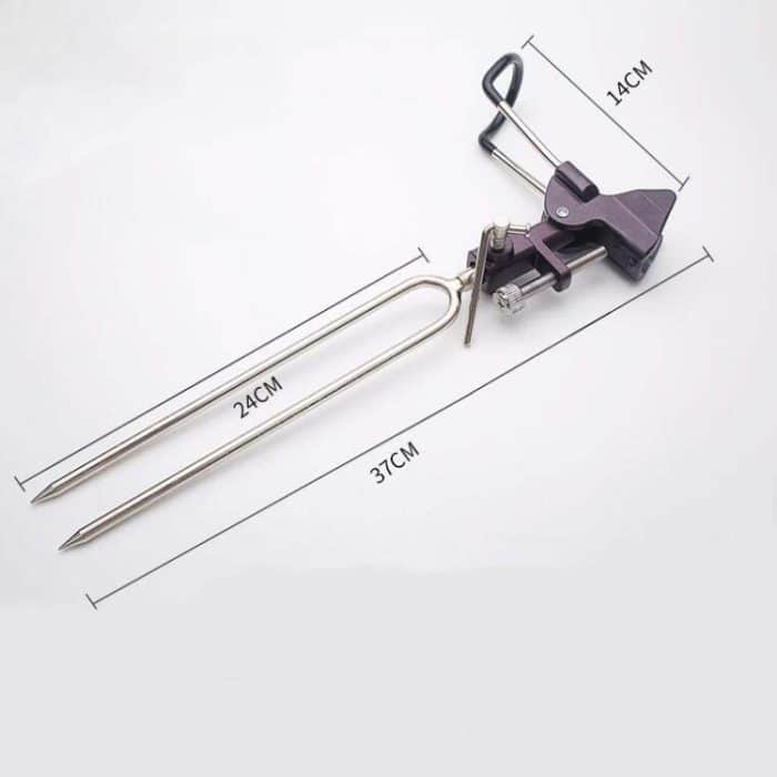 Edelstahl-Angelhalterung, Wurfrute, Meeresrute, Handrute, Angelrutenhalterung, B Gray, A Purple – Bild 3