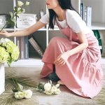 Lange Slim-Fit-Schürze aus Baumwollleinen mit Fischschwanz, Floristen-Maniküre-Shop-Overall – Bild 6