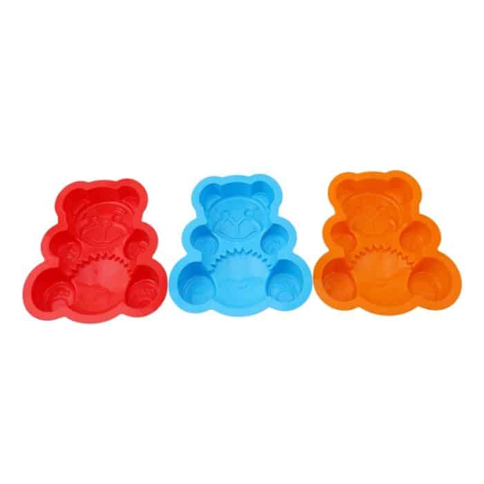 Silikon-Bär-Kuchenform, Cartoon-Form, DIY-Backwerkzeug, Bear Shape(Red), Bear Shape(Blue), Bear Shape(Orange) – Bild 5