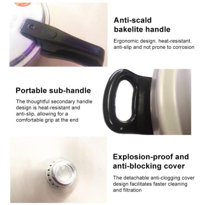Haushalts-Aluminium-Schnellkochtopf, elektrischer Schnellkochtopf, Gas-Induktionsherd, 18cm Single Use Bottom, 20cm Single Use Bottom, 22cm Single Use Bottom, 24cm Single Use Bottom – Bild 7