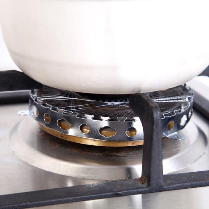 2 PCS Edelstahl-Gaskreis für Gaskocher Feuerfestes winddichtes Gas Energiesparhaube Küchenzubehör – Bild 8