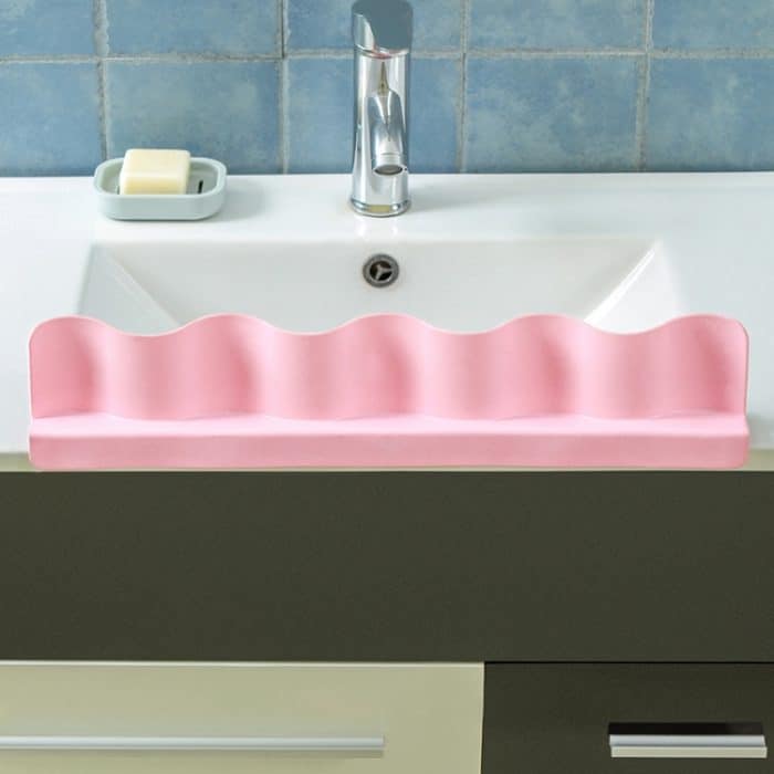 Home Kitchen Sucker Typ Spritzschutz Klappe Küchenwerkzeug Wasserabscheider, Water Separator(Gary), Water Separator(Pink) – Bild 5