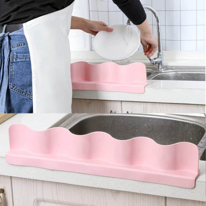 Home Kitchen Sucker Typ Spritzschutz Klappe Küchenwerkzeug Wasserabscheider, Water Separator(Gary), Water Separator(Pink) – Bild 6