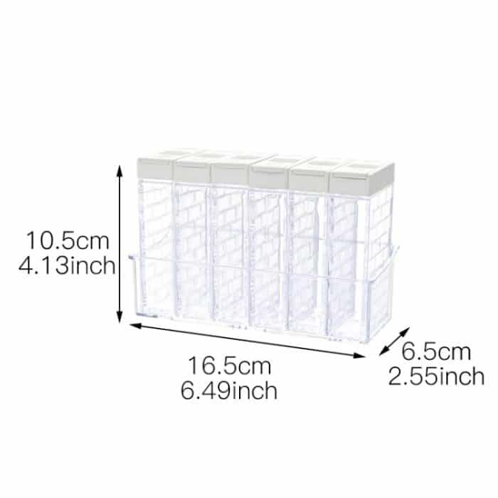 6 Stück Gewürzbox PP Salz Pfeffer Gläser Box Küche Gewürz Aufbewahrungsflaschen – Bild 3