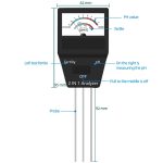 2 in 1 Boden PH Meter Fruchtbarkeitstester Instrument Gartengeräte mit 3 Sonden – Bild 2
