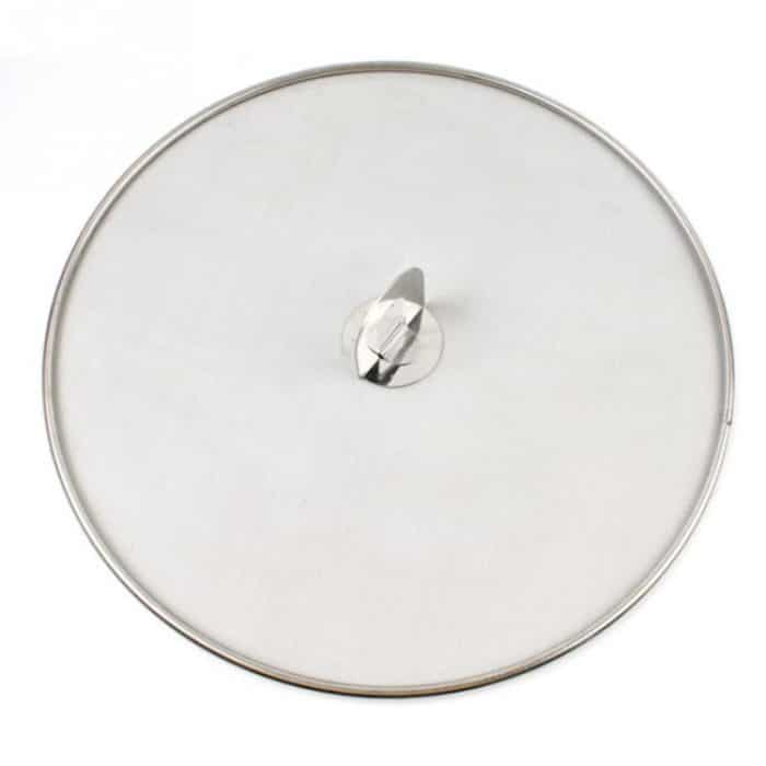 2 Stück Edelstahl-Ölschutzabdeckung, spritzwassergeschützte Netzabdeckung für Frittieröl, Pizzablech, Küchenhelfer, 33cm Oil Proof Cover – Bild 2