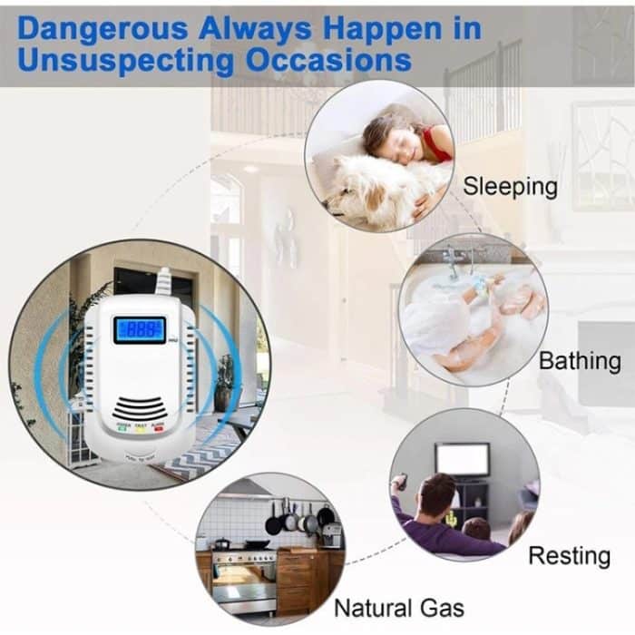 Coalgas Erdgas-Methan-Propan-Leck-Detektor-Tester-Messgeräte-Heimsicherheits-Tool, EU-Stecker – Bild 5