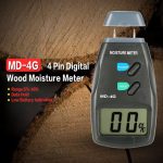 MD-4G 4-poliges Holzfeuchtemessgerät Digitales LCD-Bodenkorn-Feuchtigkeitsmessgerät