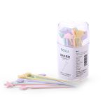 Kreative Tierkarikatur-Frucht-Kuchen-Gabel-Zeichen, zufällige Farblieferung – Bild 6