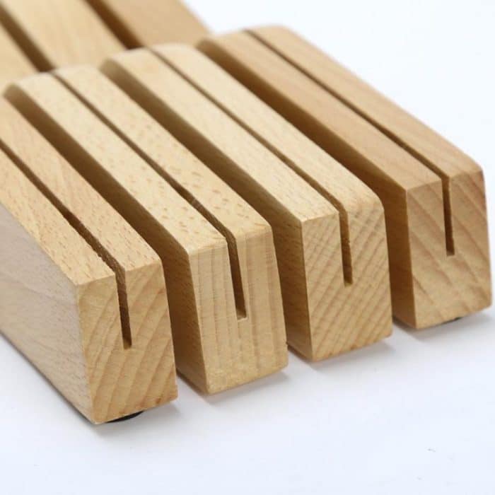 Massivholz-Schubladen-Messerhalter, Küchenbedarf, horizontaler Holz-Messerhalter, Werkzeug-Aufbewahrungsregal, Beech Knife Holder – Bild 7