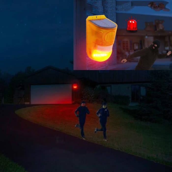 129 dB Solar-Alarmleuchte, menschlicher Körper, Induktion, Fernbedienung, Alarm, Bauernhof, Diebstahlsicherung, Antrieb, Objekt, Ton und Licht, Alarmleuchte, N911E English, N911C English – Bild 7