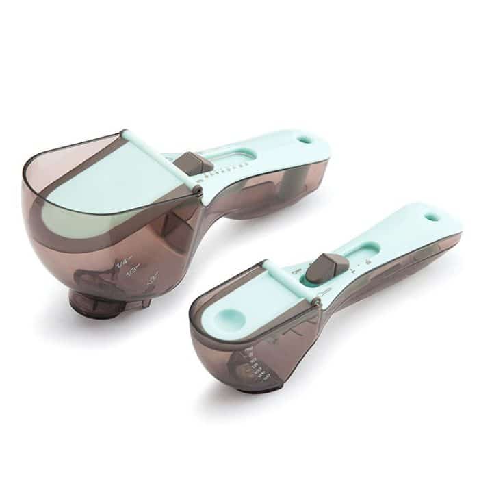 Küchenwerkzeug, Kunststoff-Messlöffel, verstellbares Backwerkzeug, Messlöffel, 1 Large 1 Small Set, 4 PCS Small, 3 PCS Large – Bild 2