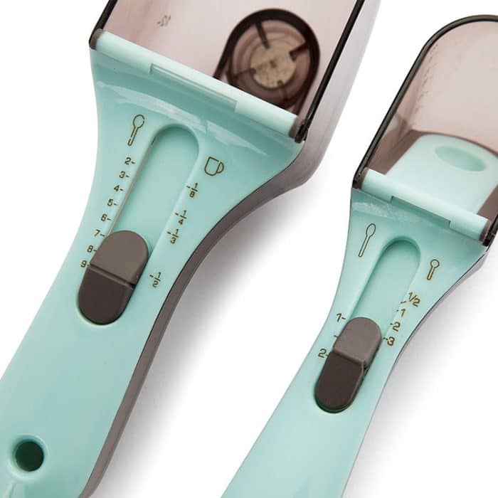 Küchenwerkzeug, Kunststoff-Messlöffel, verstellbares Backwerkzeug, Messlöffel, 1 Large 1 Small Set, 4 PCS Small, 3 PCS Large – Bild 4