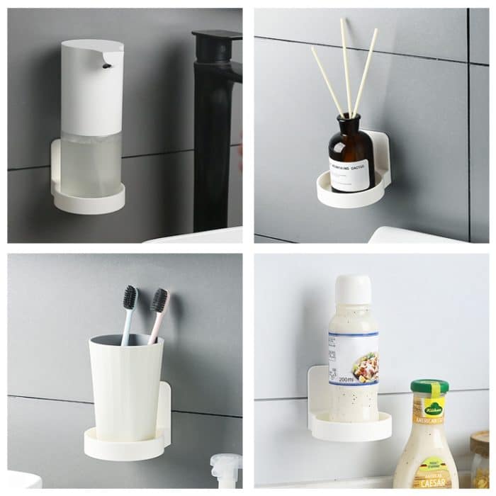 4 Stück Badezimmer-Wandregale, Aufbewahrungsregal für Toilettenartikel, Wall-mounted Rack – Bild 6