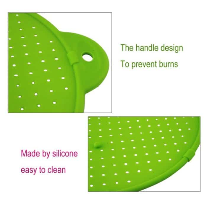 2 Stück multifunktionales Tischset aus lebensmittelechtem Silikon, kreatives Küchengeschirr, Wärmedämmung, Siebfilter – Bild 3