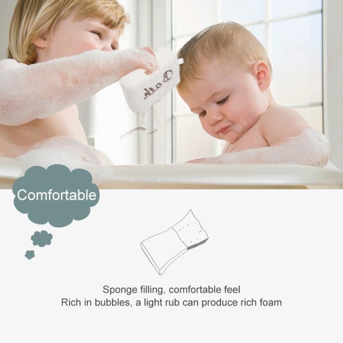 2 PCS besticktes Fasergewebe Schwammblock Peeling Badetuch – Bild 6