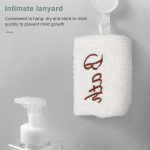 2 PCS besticktes Fasergewebe Schwammblock Peeling Badetuch – Bild 8