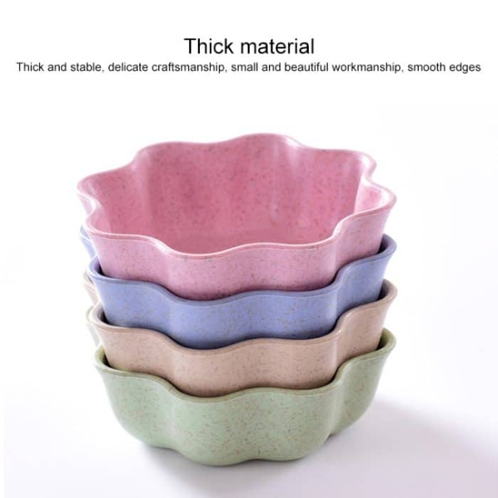 5 Stück kreative Pflaumenform, Weizenstroh, Gewürzschale, Snackteller, Chilisauce, Ketchup, Dressing, Salzschale, Größe: 7 x 7 x 2,5 cm – Bild 3