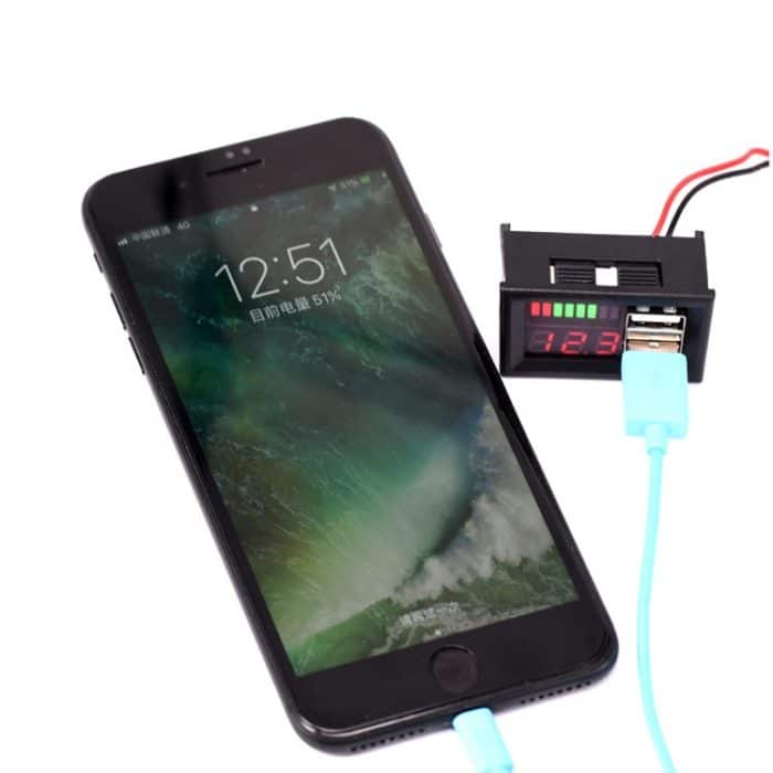 DL-USB-02 Auto 12V Batteriespannung Leistungsanzeige Messkopf Integrierter Dual-USB-Ausgang 5V2A Spannungsumwandlung – Bild 7