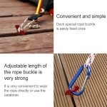 4 PCS Camping Zelt Peg Pfad Deck Board Fishbone Nagel Anker Zelt Peg Winddichtes Zelt Seil Nagelboden Outdoor Travel Hook – Bild 7