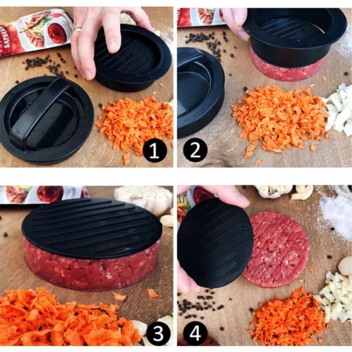 Hamburger-Fleischpresse, Patty-Maker-Form, Schnitzel – Bild 7