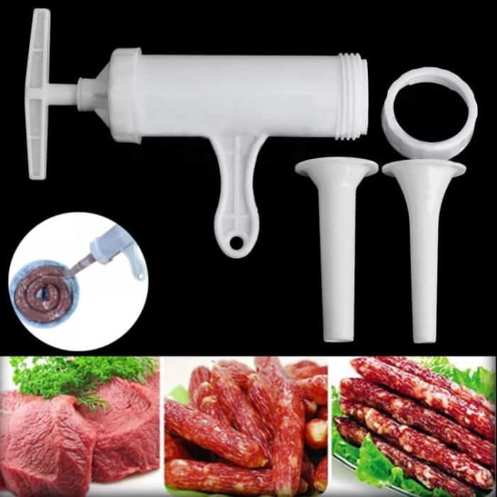 2 PCS Wurstmaschine Meat Stuffer Filler Handbetriebener Salami Maker – Bild 6