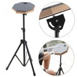 8-Zoll-Gummi-Holz-Dumb-Drum-Übungs-Trainings-Drum-Pad mit Ständer, Wooden Dumb Drum – Bild 2