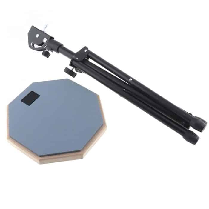 8-Zoll-Gummi-Holz-Dumb-Drum-Übungs-Trainings-Drum-Pad mit Ständer, Wooden Dumb Drum – Bild 4