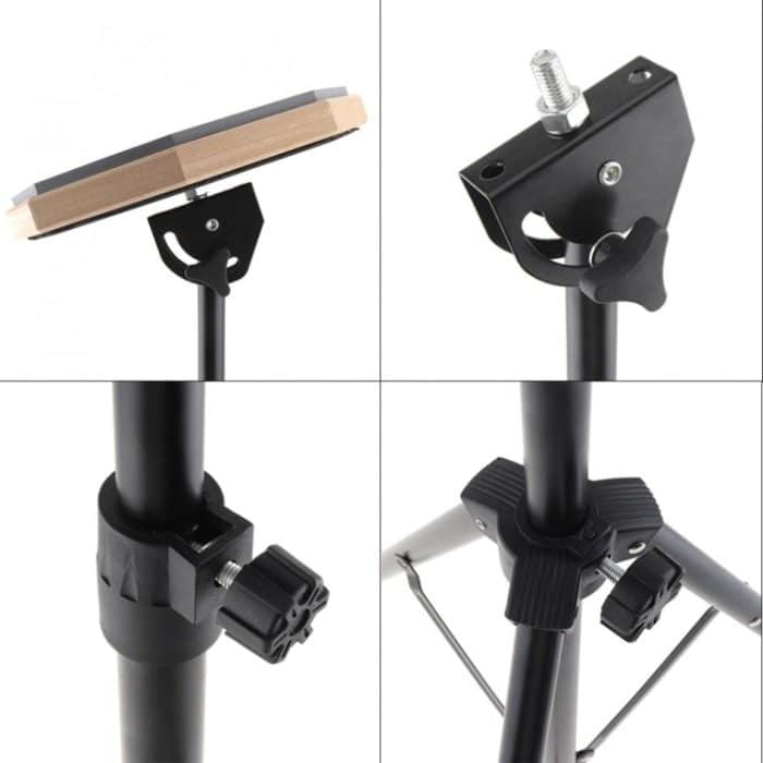 8-Zoll-Gummi-Holz-Dumb-Drum-Übungs-Trainings-Drum-Pad mit Ständer, Wooden Dumb Drum – Bild 6