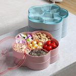 Blumenförmige transparente Aufbewahrungsbox für Hochzeitssüßigkeiten, Snacks und Trockenfrüchte, Single Layer, Double Layer – Bild 4