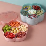 Blumenförmige transparente Aufbewahrungsbox für Hochzeitssüßigkeiten, Snacks und Trockenfrüchte, Single Layer, Double Layer – Bild 7