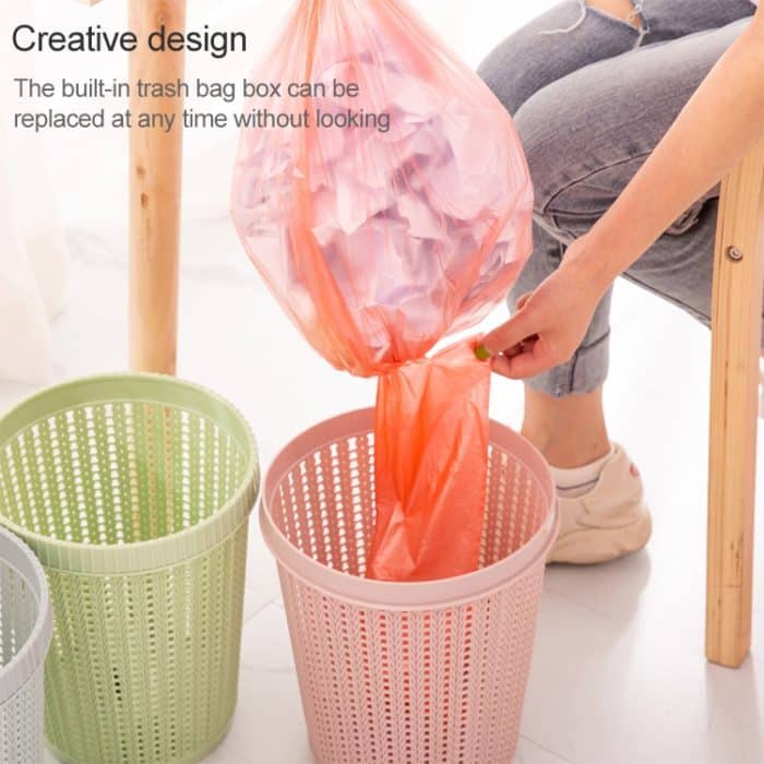 Abnehmbarer Kunststoff-Mülleimer für den Haushalt, integrierte Müllbeutelbox – Bild 8