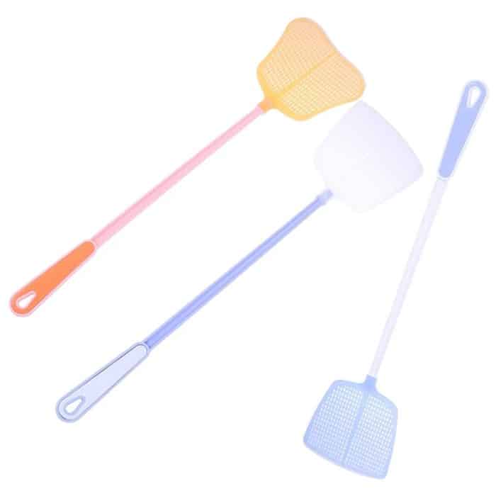 Haushaltskunststoff-Fliegenklatsche mit langem Griff, Mückenklatsche, zufällige Farblieferung – Bild 3