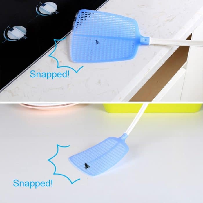 Haushaltskunststoff-Fliegenklatsche mit langem Griff, Mückenklatsche, zufällige Farblieferung – Bild 6