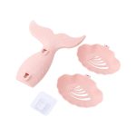 Stanzfreie Doppelschicht-Seifenbox für das Badezimmer, ohne Spuren, Wandbehang, Abfluss-Seifenhalter, zufällige Farblieferung – Bild 3