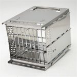 Tragbarer Edelstahl-Klappgrillofen Holzkohlegrillgrill Outdoor-Camping-Holzofen – Bild 3