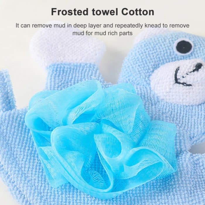 Cartoon Kinder doppelseitiges Badetuch verdickte Badehandschuhe – Bild 10