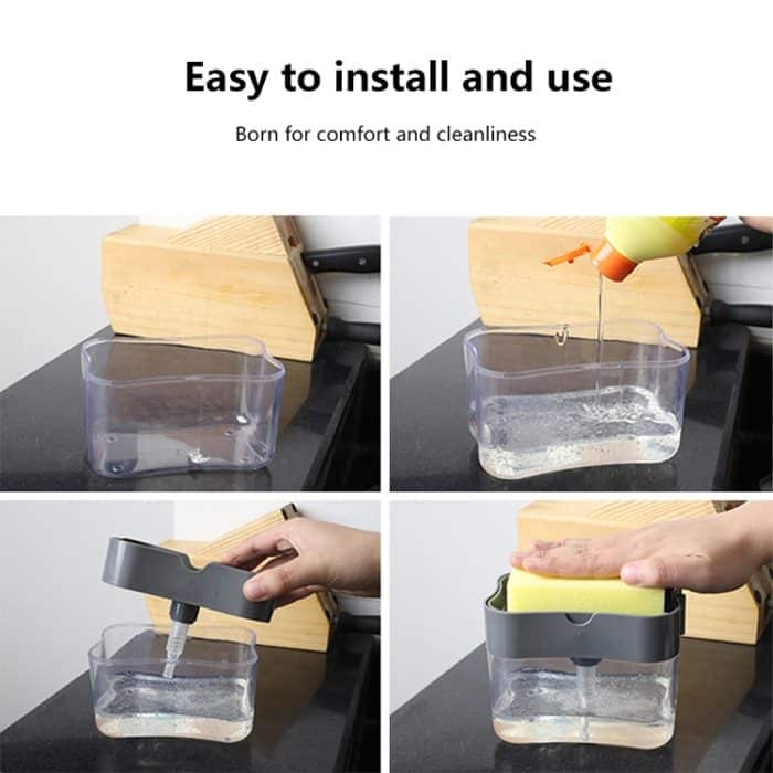 Drücken Sie Seifenspender, Küchenwaschmittel, Waschpresse, Gray, Silver – Bild 11