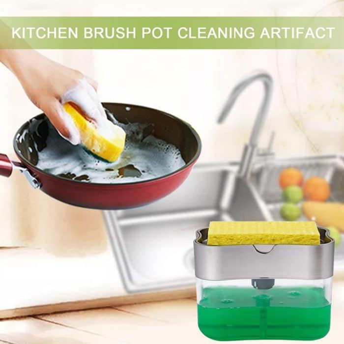 Drücken Sie Seifenspender, Küchenwaschmittel, Waschpresse, Gray, Silver – Bild 4