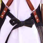 Denim-Waldmuster-Schürze, die Frisur-Overalls zeichnet – Bild 5