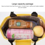 Tragbare Lunchtasche, Oxford-Stoff, Fischmuster, großer Behälter, wärmeisolierter Kühler – Bild 5